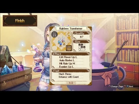 Atelier Firis - How to Synthesize an Ultimate Rainbow Transformer (Crit Power Up L)
