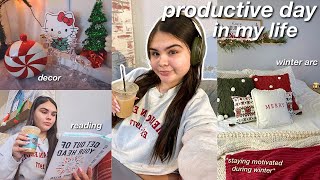 WINTER PRODUCTIVE VLOG: staying motivated, romanticizing dark days, healthy habits & winter arc