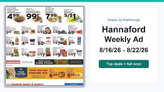 Hannaford Weekly Ad (8/16/26 - 8/22/26) Top 10 Deals