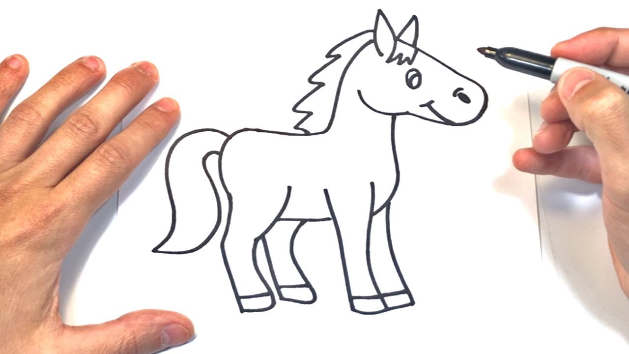 Como dibujar un Caballo | Dibujo Fácil de Caballo