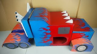 How to Make OPTIMUS PRIME out of Cardboard - DIY Transformer Costume