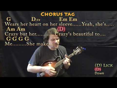 Beautiful Crazy (Luke Combs) Mandolin Cover Lesson with Chords/Lyrics - Capo 4th
