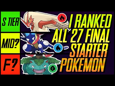 I Ranked All 27 Final Starter Pokemon Evolutions | Mr1upz