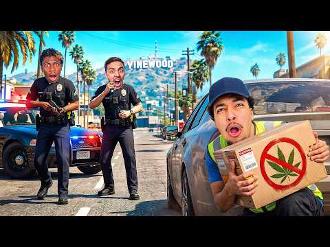 Je TROMPE La POLICE En Tant Que Livreur Sur Gta !