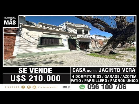 En Venta: Casa de 4 Dormitorios | Jacinto Vera