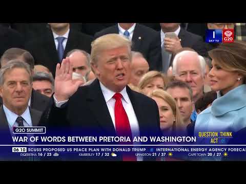 G20 Summit War of words between Pretoria and Washington