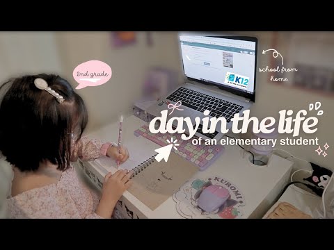 day in the life of an (elementary) online school student | K12 Stride online public school