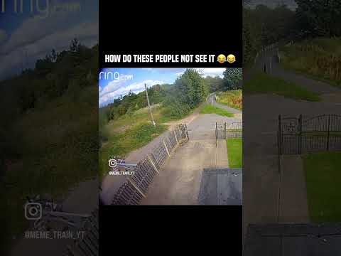 bikers crashing into closed gate on bike trail 🤣
