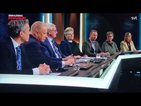 Carl Bildt & Jan Törnqvist; Sveriges försvar (SVT-play Samhällskollaps, Simulering av krisberedskap)