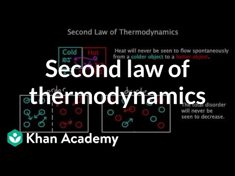 Second law of thermodynamics | Chemical Processes | MCAT | Khan Academy