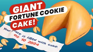 This GIANT FORTUNE COOKIE is ALL CAKE! | How to Cake It With Yolanda Gampp