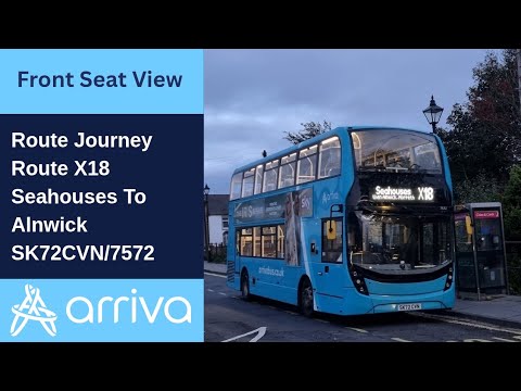 Route Journey | Arriva Northumbria Bus Route X18 - Seahouses To Alnwick | SK72CVN/7572
