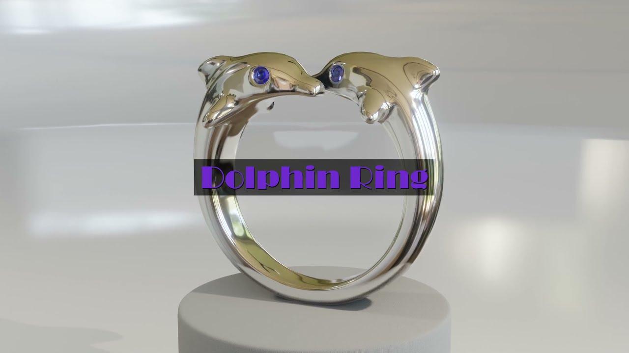 Dolphin ring 3D Print Model