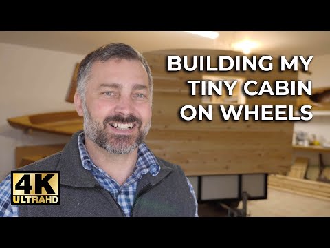 Building a TINY CABIN on wheels   ⭐️4K Video ⭐️ | Off Grid Cabin Build