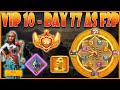 Reaching VIP 10 as F2P Day 77 Plus All Free Esmeralda's Prayer Spins in Rise of Kingdoms