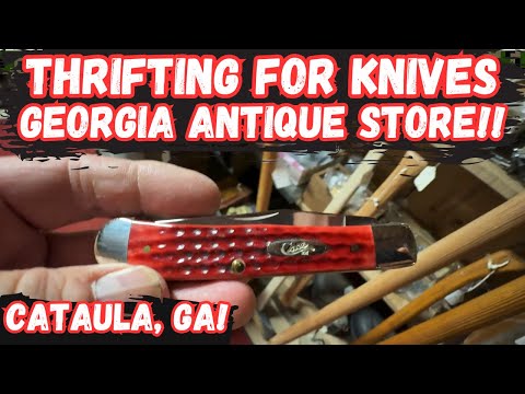 Thrifting for Knives in Georgia Antique Store - Cataula, GA