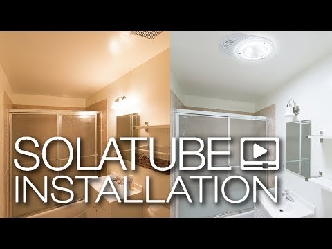 Solatube-Installation: Solatube 160 DS-Beleuchtungsset und Entlüftungsset im Badezimmer