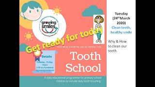 Tooth Brushing sing-a-long to the tune of Happy birthday and words by Growing Smiles.