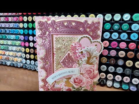 Make a card with Anna Griffin Lotus Concentric 3D dies while I spill the beans & channel gossip