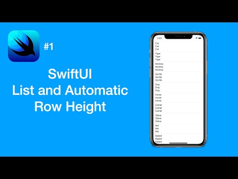 How to Make List and Automatic Row Height - SwiftUI #1 - iOS Programming