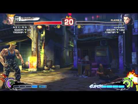 ACE E I RI N (Guile) vs. Sorenashi (Rose) - SSF4 AE 2012 Ranked Match