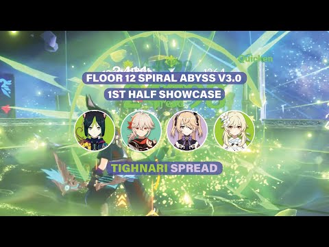 Tighnari Spread vs. Multiple Enemies Showcase - Floor 12 Spiral Abyss 3.0 1st Half (Genshin Impact)