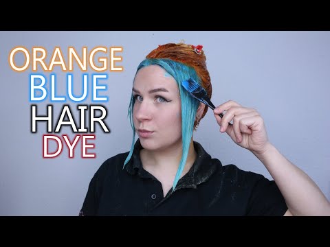 Two-tone hair 🧡💙 | Orange & Blue | LilixyMee