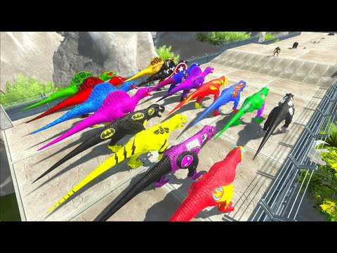 Superheoes T-Rex vs Spinosaurus Deadly Tour - Animal Revolt Battle Simulator