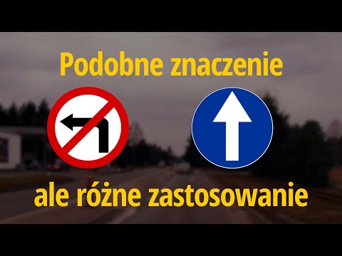 Zakaz skręcania a nakaz jazdy prosto. Znaki te nie dotyczą dokładnie tych samych miejsc.