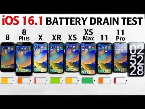iOS 16.1 Battery Life DRAIN Test - iPhone 8 vs 8 Plus vs X vs XR vs XS vs XS Max vs 11 vs 11 Pro