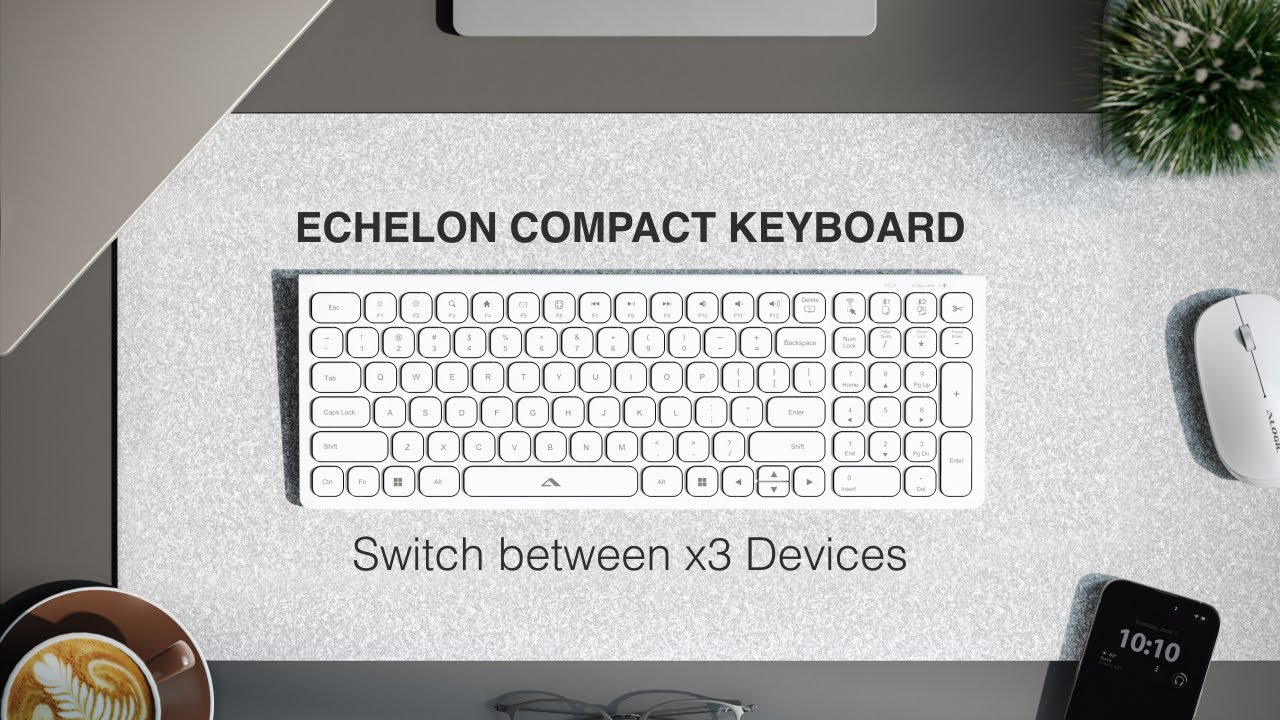 The Only Keyboard You'll Ever Need - 3 Devices, 1 Tap! | Echelon USB-C Compact Rechargeable Keyboard