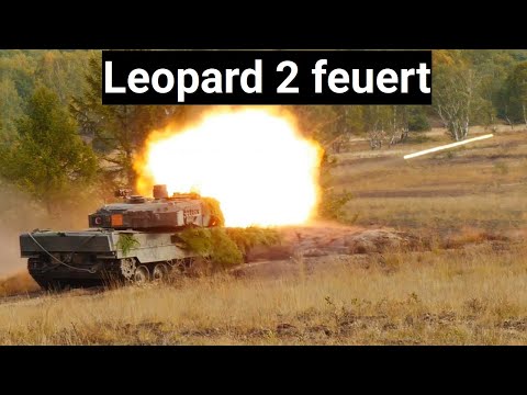 Bundeswehr Kampfpanzer Leopard 2 A6 - Munition KE DM53 und HE DM11 kurz vorgestellt scharfer Schuss