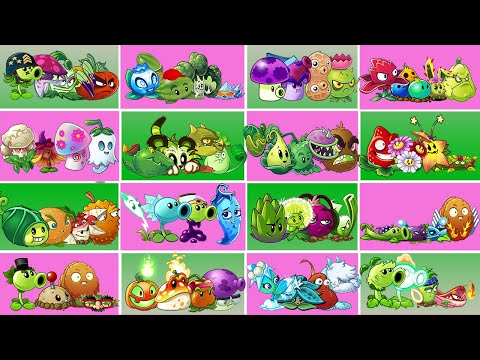 17 Team 04 plants Max Level Vs Team NOOB x PRO x HACKER Zombie - PvZ 2 Team 04 Plant