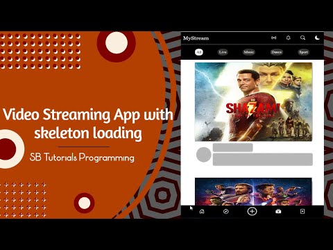 Video Streaming App with skeleton loading using HTML, CSS and Javascript.