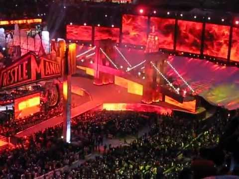 Wrestlemania 29 Kane and Daniel Bryan Pyro LIVE