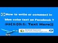 How To Do Blue Color Comment On Facebook