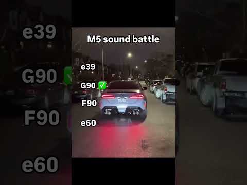 Thumbnail for PURE SOUND: BMW M5 F90 vs E39 | V8 & V10 Engine Sound Showdown by rall, BMW, video, rally, Car, vide, BMW M5, video i