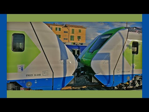 La consegna dei NUOVI CARAVAGGIO di TRENORD , in transito con sosta, nella stazione di Cancello Sc.