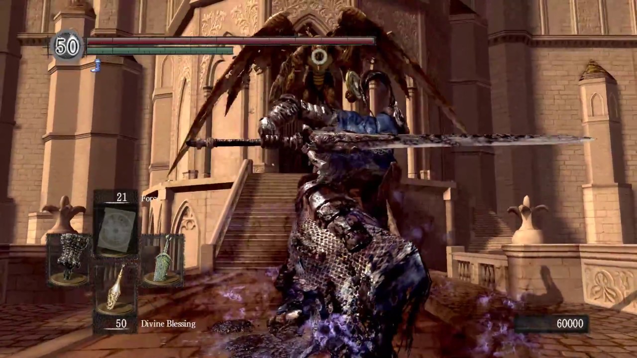 Dark Souls 1 Playing as Boss Artorias in Anor Londo vs Ornstein and Smough - YouTube