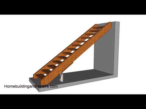 How to Raise Bottom of Stair Stringer for Damage Repairs