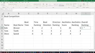Excel - Creating A Ranking System with Conditional Formatting