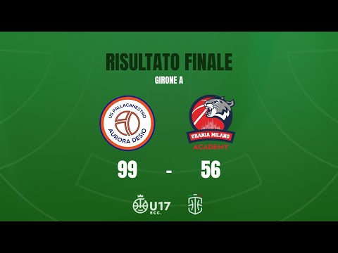 Highlights Aurora Desio - Urania Basket Milano U17 Eccellenza 
