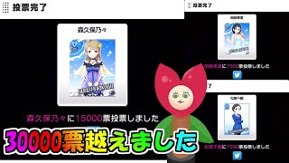 【デレステ】第2弾！ 森久保乃々に15000票、岡崎泰葉と松尾千鶴に7500票投票してみた2020【Vtuberうえきちゃん】