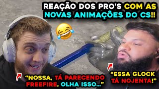 🤣🤣 REAÇÃO DOS STREAMERS COM AS NOVAS ANIMAÇÕES DAS ARMAS! FT. BOLTZ, FER, HEN1, COLDZERA, TACO & CIA