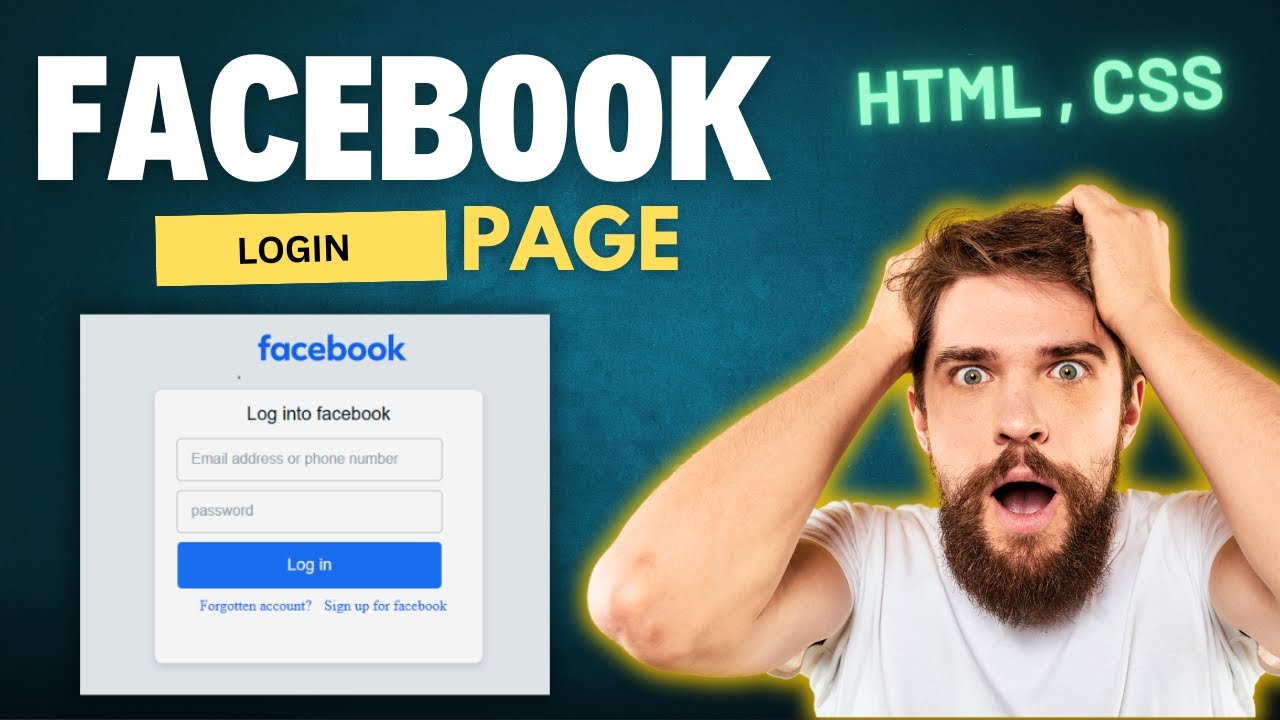 How to Create  Facebook Login Page HTML & CSS!