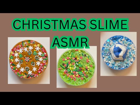 Christmas Slime ASMR Grinch Gingerbread Merry XMAS