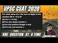 For What Value Of N The Sum Of Digits In The Number 10 N 1 Is 2 UPSC CSAT 2020 PYQ