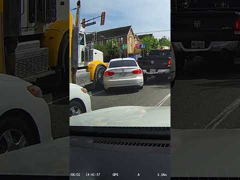 SEMI TRUCK CRUSHES CAR