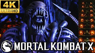 MKX *ALIEN* KLASSIC TOWER GAMEPLAY!! (TARKATAN VARIATION) 4K 60 FPS (MORTAL KOMBAT XL)