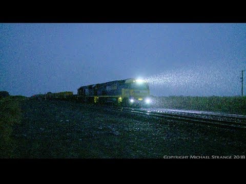 Pacific National 4MA5 Freight Train In Rain (15/11/2017) - PoathTV Australian Railways